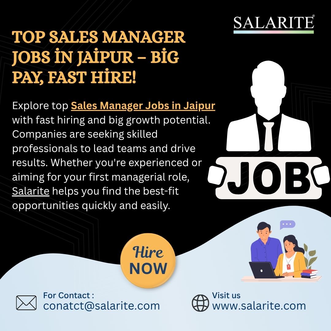 Top Sales Manager Jobs in Jaipur – Big Pay, Fast Hire!